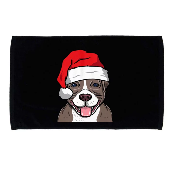 I Love My Pitbull Merry Pitmas Who Loves Pitbull Great Gift Microfiber Hand Towel