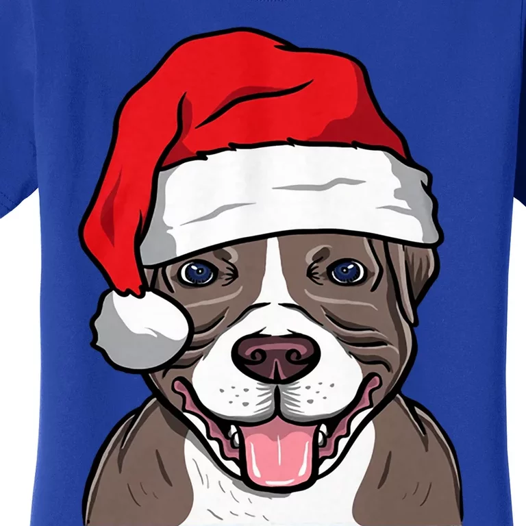 I Love My Pitbull Merry Pitmas Who Loves Pitbull Great Gift Women's T-Shirt