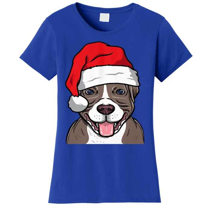 I Love My Pitbull Merry Pitmas Who Loves Pitbull Great Gift Women's T-Shirt