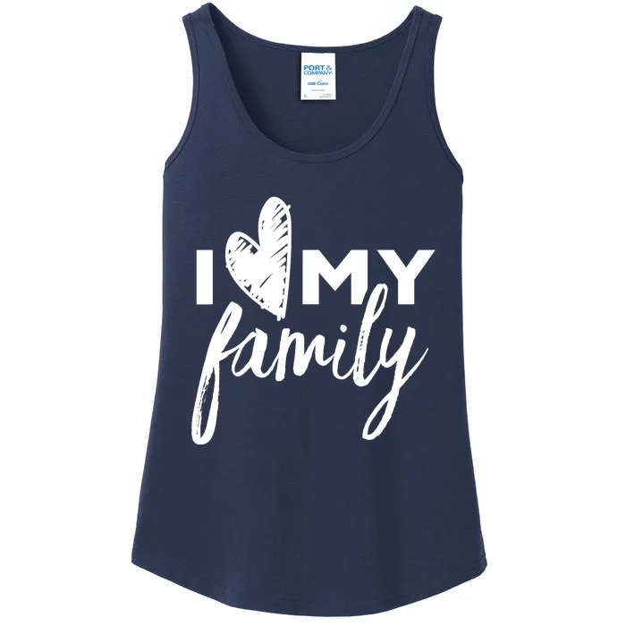 I Love My Family Relatives Party Families Reunion Ladies Essential Tank