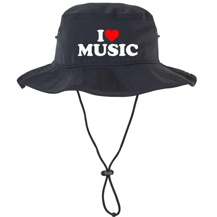 I Love Music Music Lover I Heart Music Legacy Cool Fit Booney Bucket Hat