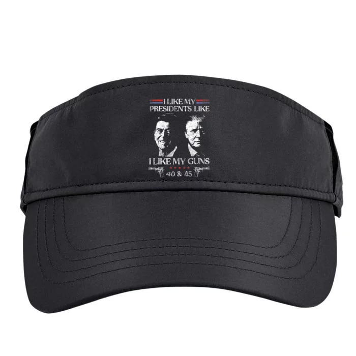 I Like My Presidents Like I Like My Guns 40 45 Adult Drive Performance Visor