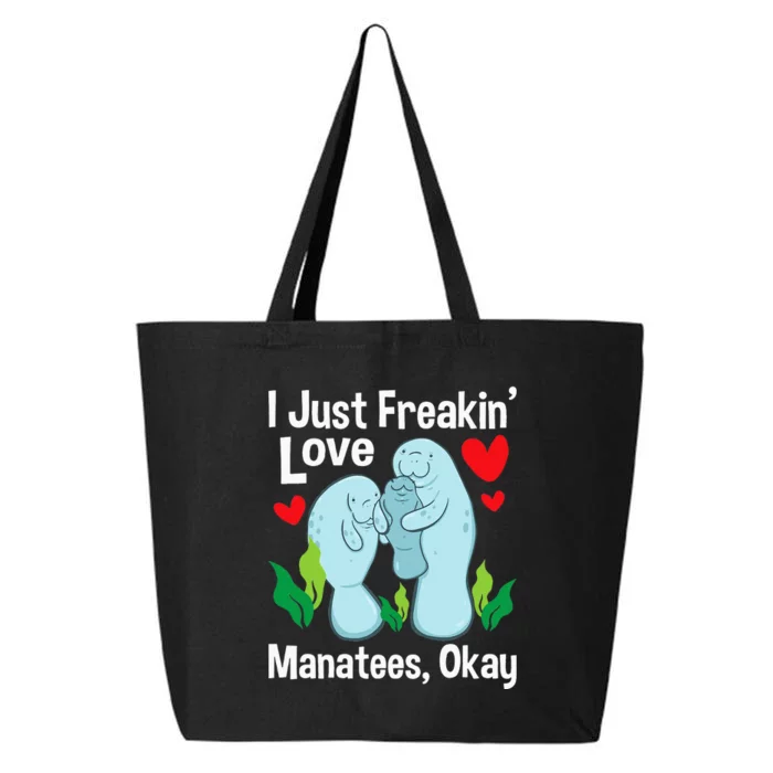 I Love Manatees Manatee Lover Zookeeper Marine Biologist 25L Jumbo Tote