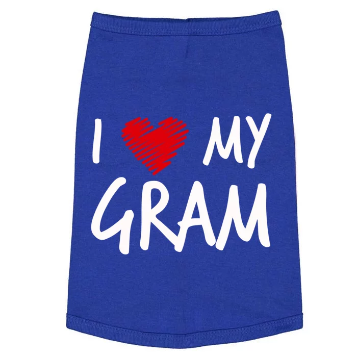 I Love My Gram Valentines Outfit Matching Grandma Family Funny Gift Doggie Tank