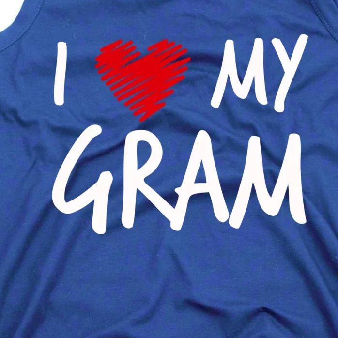 I Love My Gram Valentines Outfit Matching Grandma Family Funny Gift Tank Top