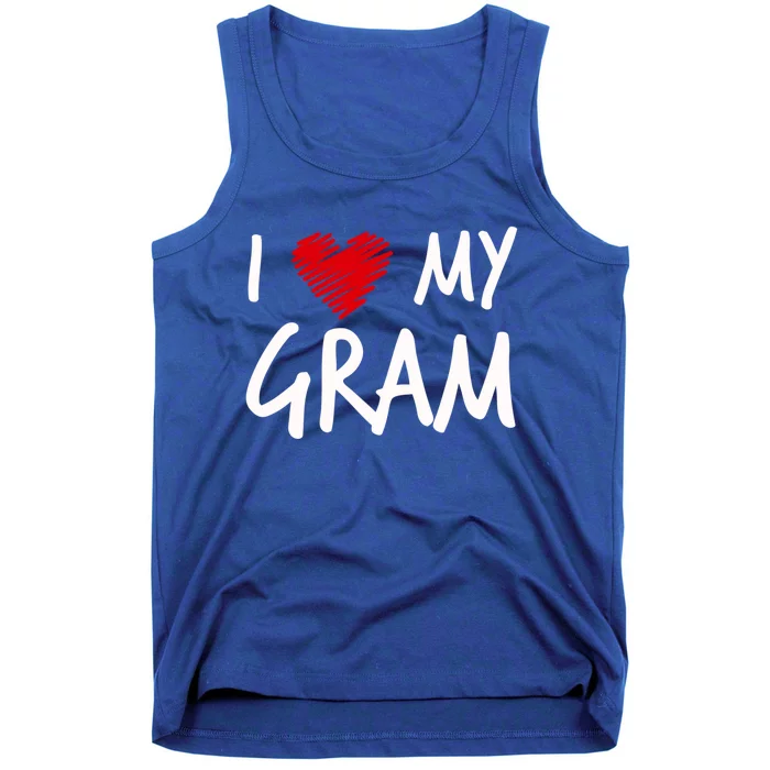 I Love My Gram Valentines Outfit Matching Grandma Family Funny Gift Tank Top