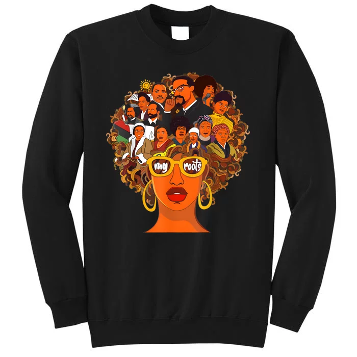 I Love My Roots Back Powerful Black History Month Dna Pride Tall Sweatshirt