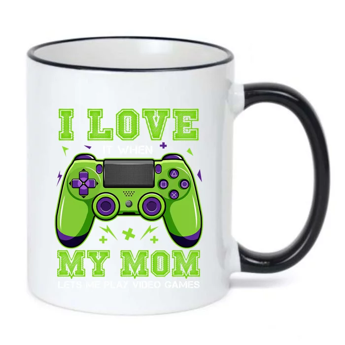 I Love My Mom Funny Sarcastic Video Games Gift Tee Gift Black Color Changing Mug