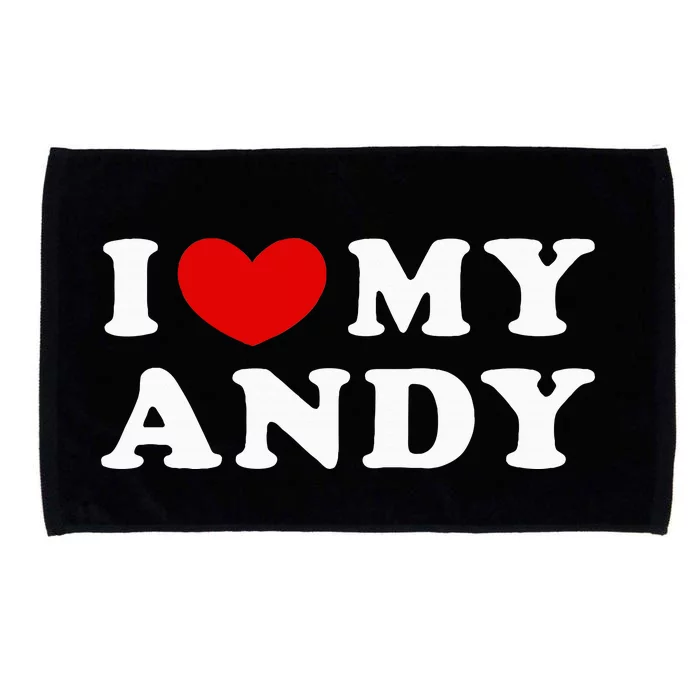 I Love My Andy I Heart My Andy Microfiber Hand Towel