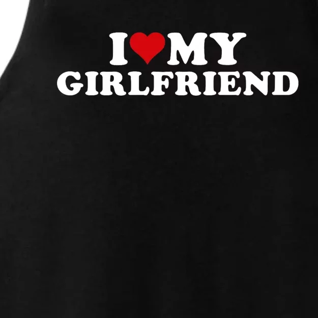 I Love My Hot Girlfriend I Heart My Hot Girlfriend Gf Ladies Tri-Blend Wicking Tank