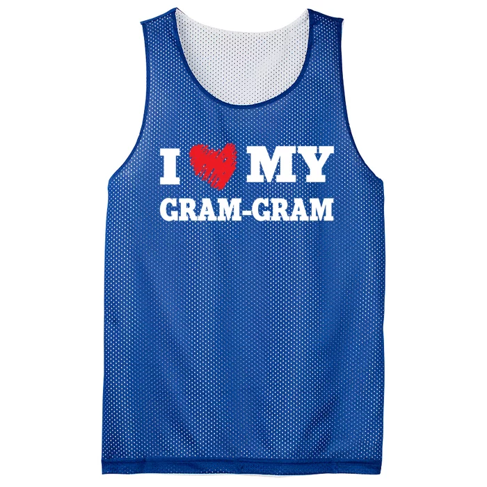 I Love My Gramgiftgram Favorite Family Member Valentines Cool Gift Mesh Reversible Basketball Jersey Tank