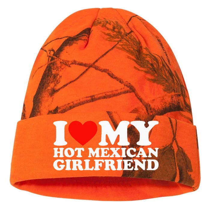 I Love My Hot Mexican Girlfriend Kati - 12in Camo Beanie