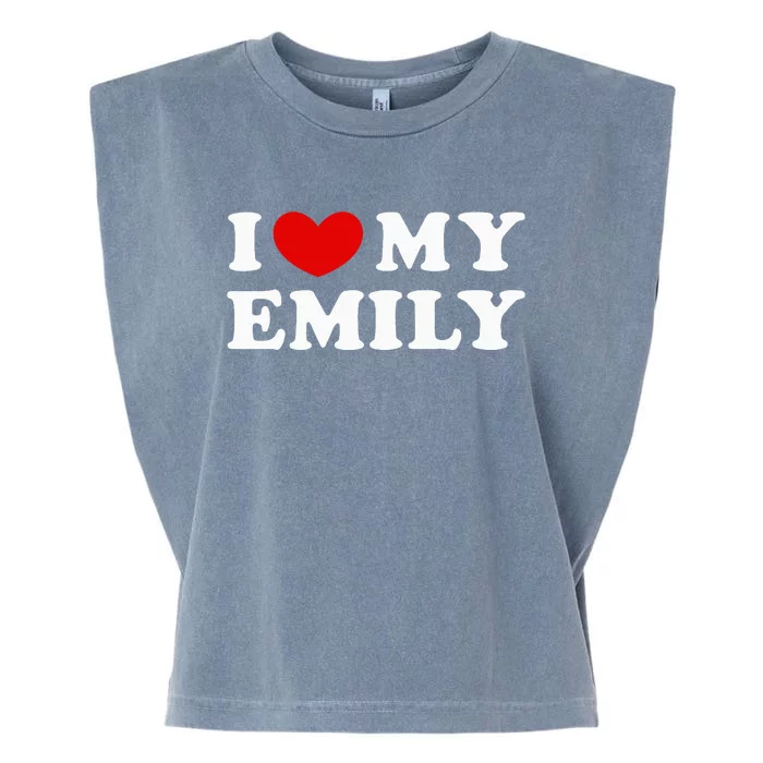 I Love My Emily I Heart My Emily Garment-Dyed Women's Muscle Tee