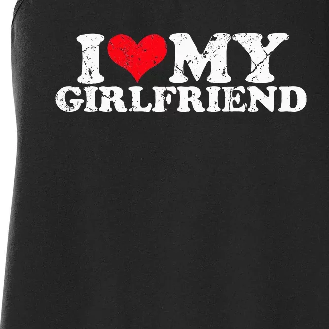 I Love My Girlfriend I Heart My Girlfriend Women's Racerback Tank