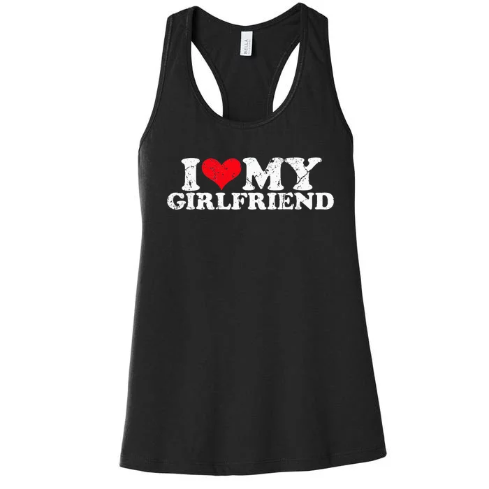 I Love My Girlfriend I Heart My Girlfriend Women's Racerback Tank