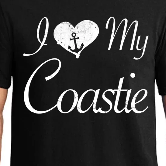 I Love My Coastie Coast Guard Gift Pajama Set