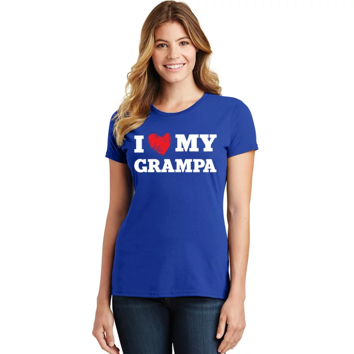 I Love My Grampa Favorite Family Member Valentines Gift Women's T-Shirt