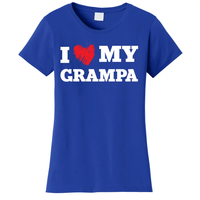 I Love My Grampa Favorite Family Member Valentines Gift Women's T-Shirt