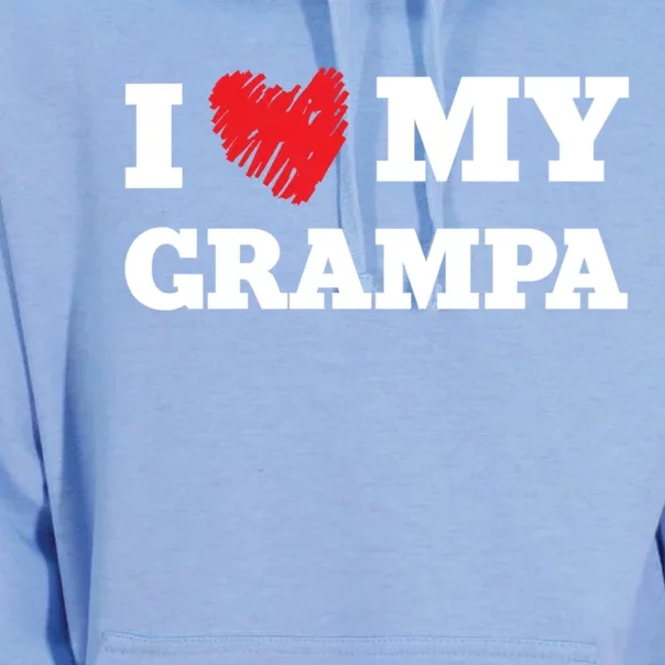 I Love My Grampa Favorite Family Member Valentines Gift Unisex Surf Hoodie