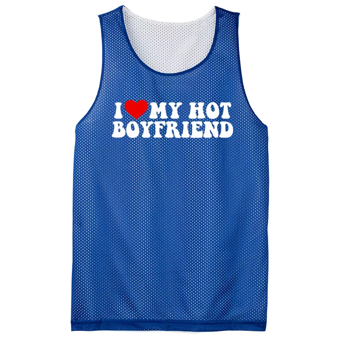 I Love My Hot Friend Gift Mesh Reversible Basketball Jersey Tank