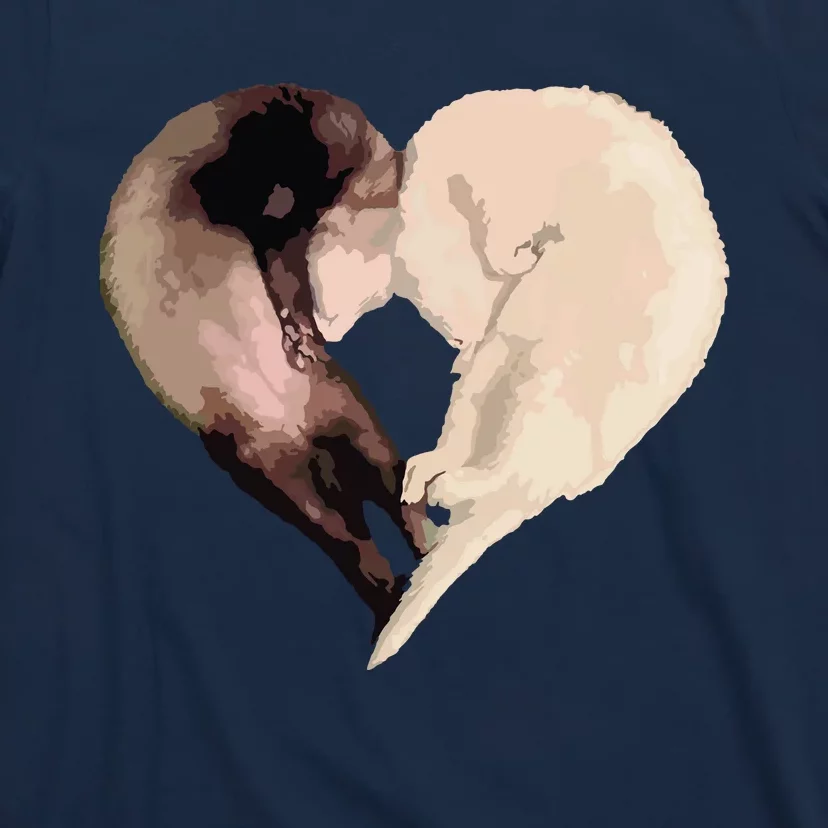 I Love My Funny Ferret Heart Graphic Ferret Owner T-Shirt