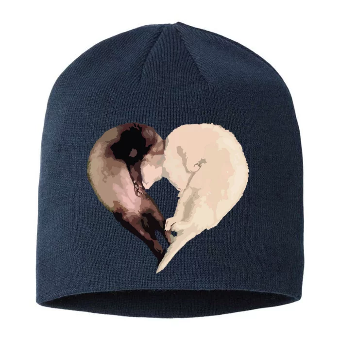 I Love My Funny Ferret Heart Graphic Ferret Owner 8 1/2in Sustainable Knit Beanie