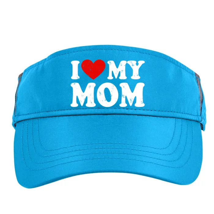 I Love My Mom Gift Adult Drive Performance Visor