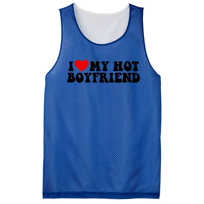 I Love My Hot Friend Funny Gift Mesh Reversible Basketball Jersey Tank