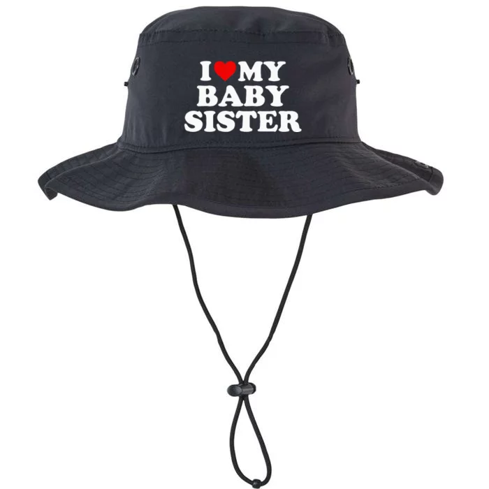 I Love My Baby Sister Red Heart Legacy Cool Fit Booney Bucket Hat