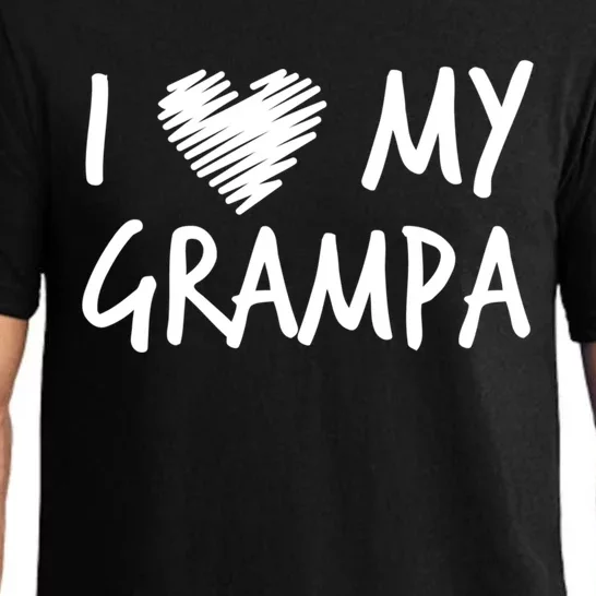 I Love My Grampa Valentines Outfit Matching Grandpa Family Gift Pajama Set