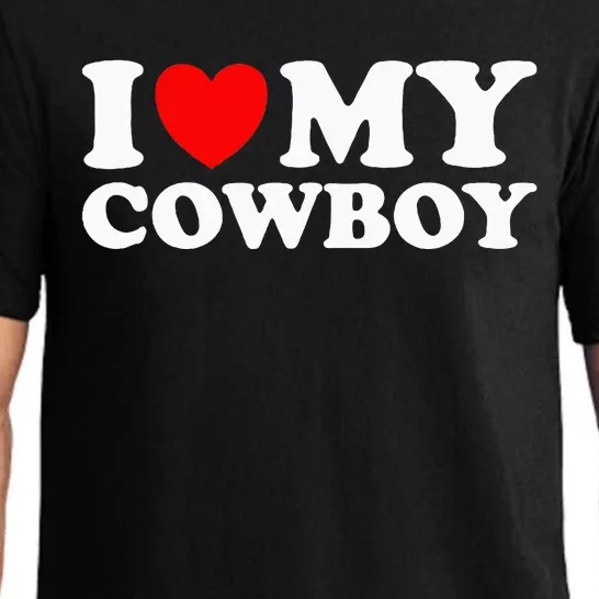 I Love My Cowboy I Heart My Cowboy Lover Funny Cowgirl Pajama Set