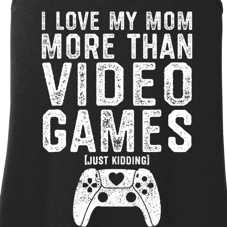 I Love My Mom Video Gamer Valentines Day Ladies Essential Tank