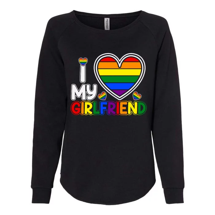 I Love My Girlfriend Womens California Wash Sweatshirt