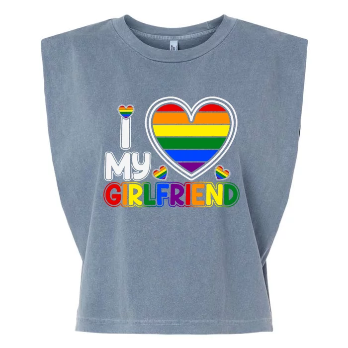 I Love My Girlfriend Garment-Dyed Women's Muscle Tee