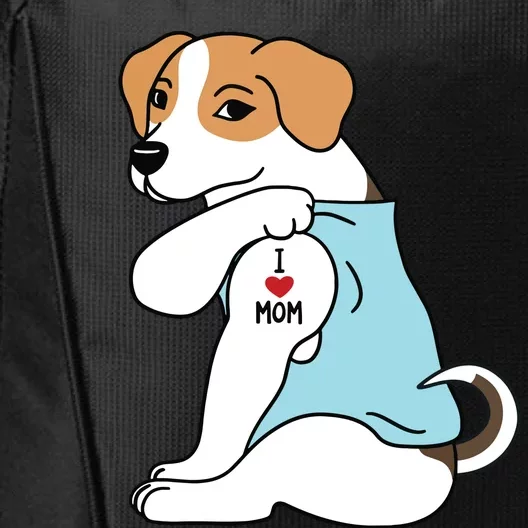 I Love Mom Tattoo Jack Russell Terrier Mothers Day Dog City Backpack