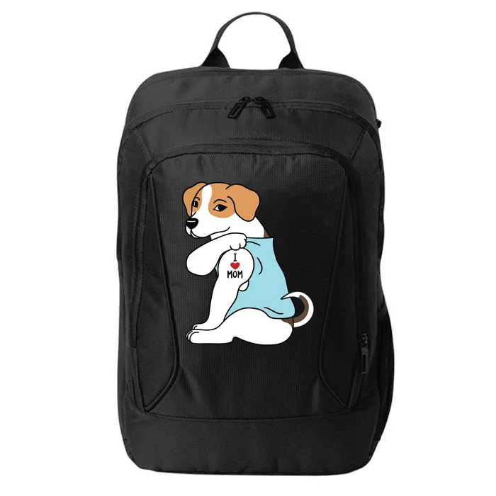 I Love Mom Tattoo Jack Russell Terrier Mothers Day Dog City Backpack