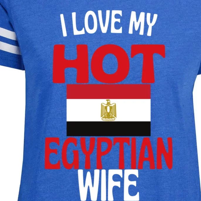 I Love My Hot Egyptian Wife Funny Egypt Relationship Gift Enza Ladies Jersey Football T-Shirt