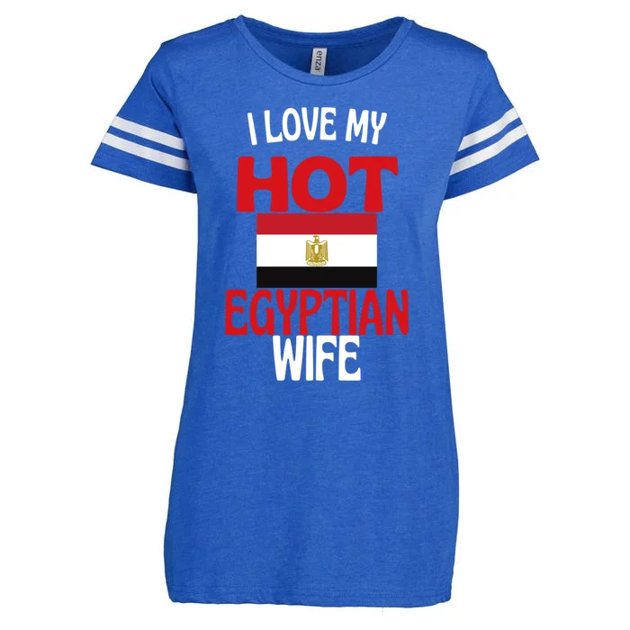 I Love My Hot Egyptian Wife Funny Egypt Relationship Gift Enza Ladies Jersey Football T-Shirt