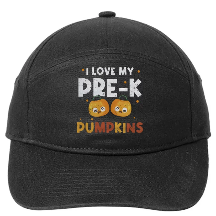 I Love My PreK Pumpkins Happy Halloween 7-Panel Snapback Hat