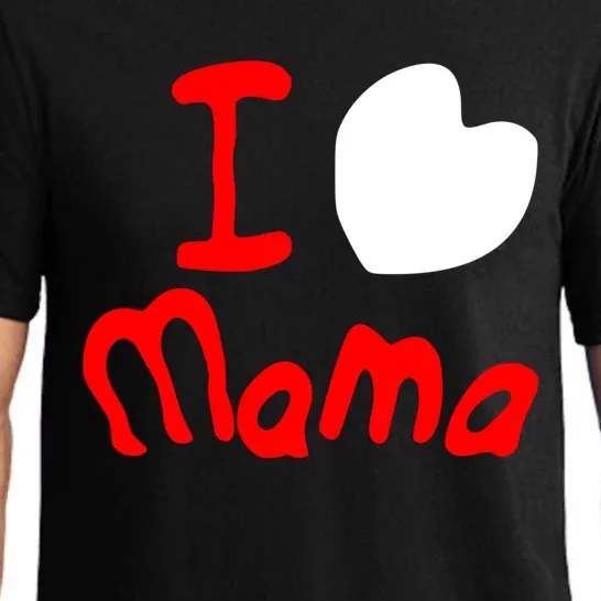 I Love Mama Gift Easy Going Fashion Cute Gift Pajama Set