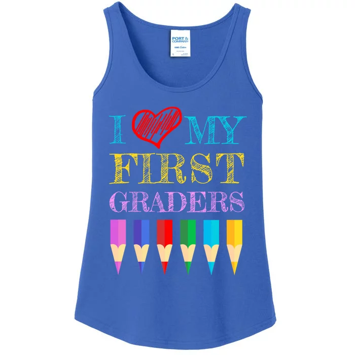 I Love My First Graders Cute Cool Gift For 1St Grade Teacher Gift Ladies Essential Tank