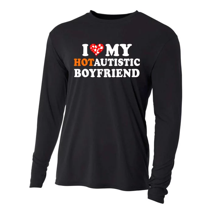 I Love My Hot Autistic Boyfriend Cooling Performance Long Sleeve Crew