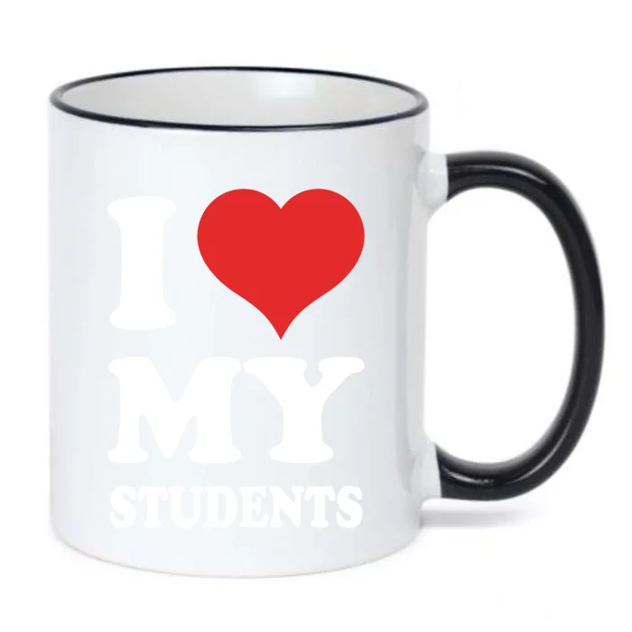 I Love My Students Gift Black Color Changing Mug