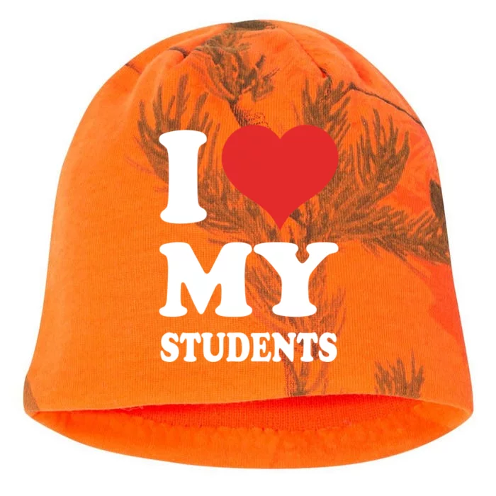 I Love My Students Gift Kati - Camo Knit Beanie