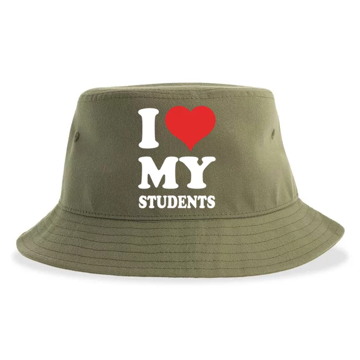 I Love My Students Gift Sustainable Bucket Hat