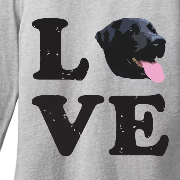 I Love My Black Lab Labrador Retriever Dog Tee Womens CVC Long Sleeve Shirt