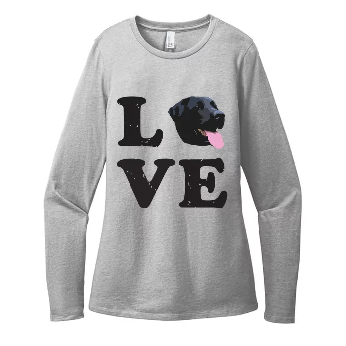 I Love My Black Lab Labrador Retriever Dog Tee Womens CVC Long Sleeve Shirt