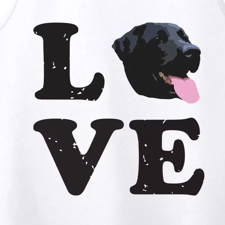 I Love My Black Lab Labrador Retriever Dog Tee Performance Tank