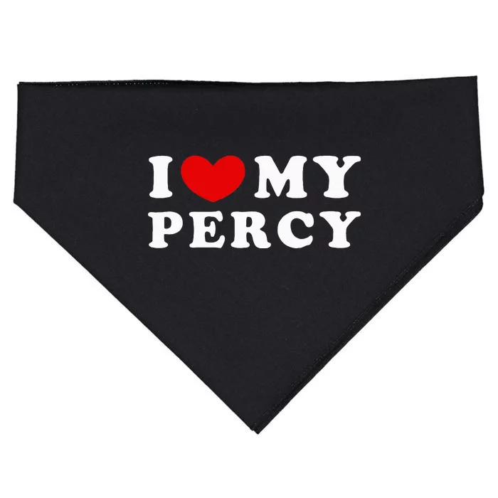 I Love My Percy I Heart My Percy USA-Made Doggie Bandana