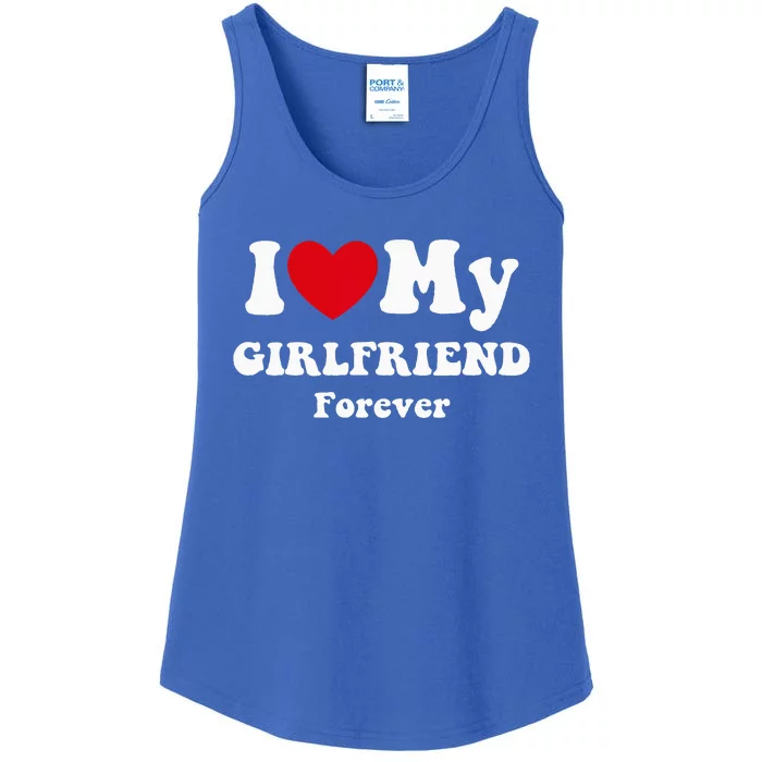 I Love My Girlfriend Ladies Essential Tank